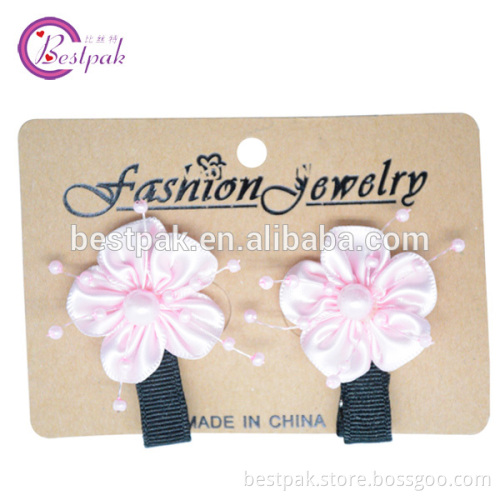 2014 new style green five-petaled flowers with beads hair clip